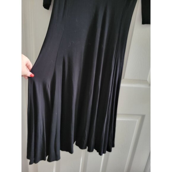 Ralph Lauren Black Label Black Cocktail Midi dress size Medium Quiet Luxury - Picture 6 of 7